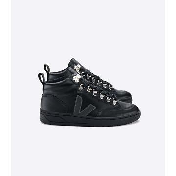 Men's Veja RORAIMA LEATHER High Tops Black | ZA 114EBC